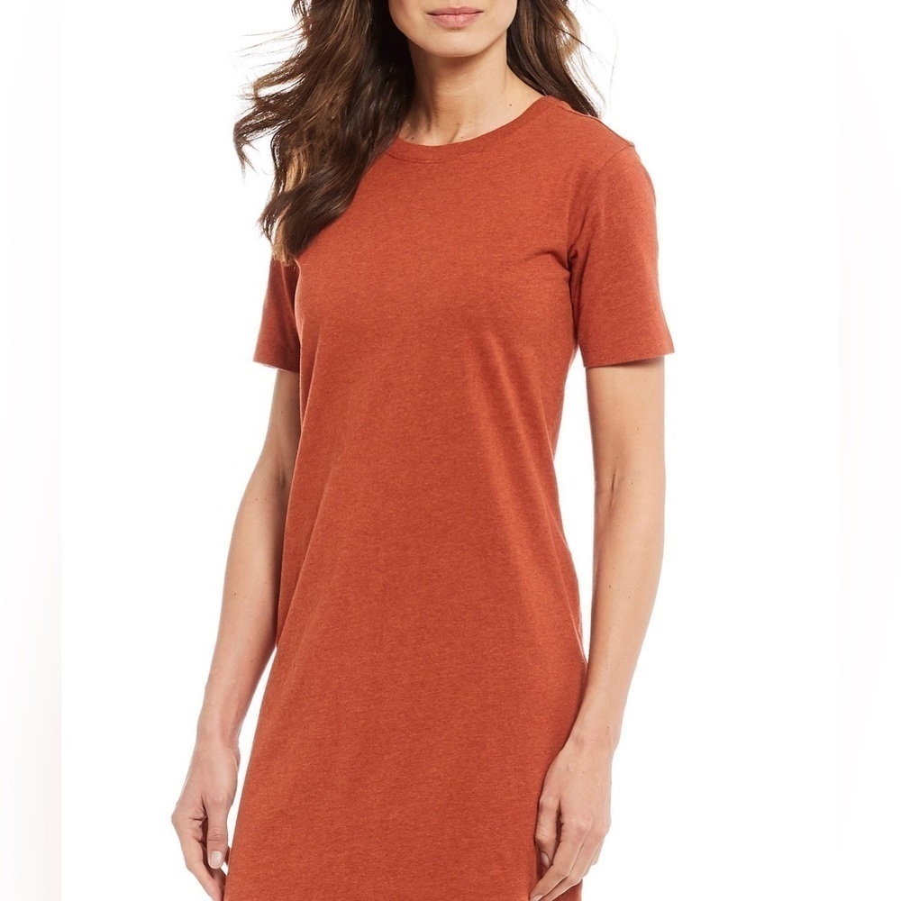 Pendleton NWT T Shirt Dress Relaxed fit Pumpkin Spiced Orange Womens size M